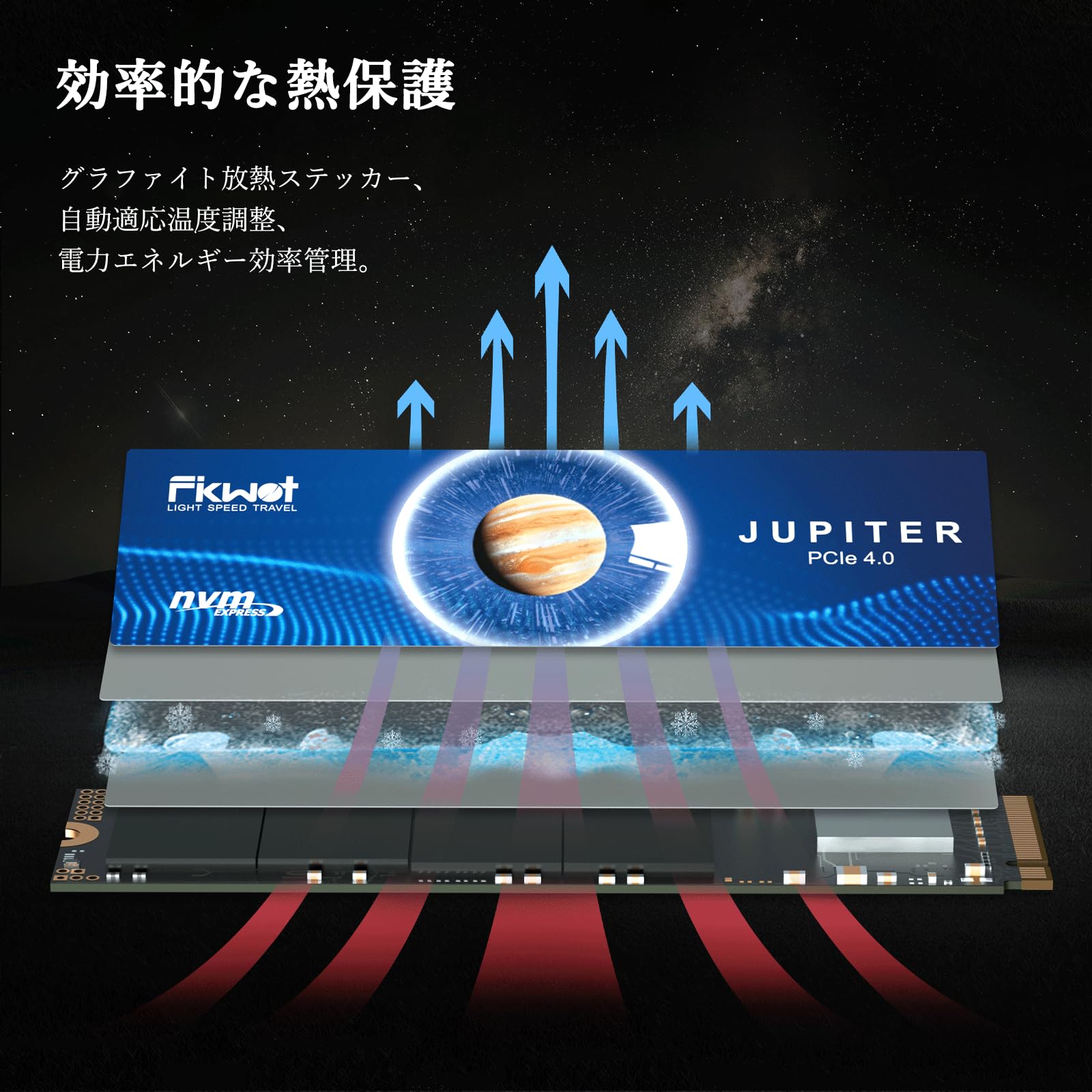 Amazon | Fikwot【超高速読み込み】FX991 M.2 SSD 500GB PCIe Gen4x4