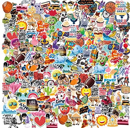 Cool & Trendy 115 Pack Laptop Stickers for Girls, Teens and Boys - Vinyl Stickers Variety Pack for Hydro Flask Luggage Computer Skateboard Phone Snowboard, 100% Waterproof Sticker
