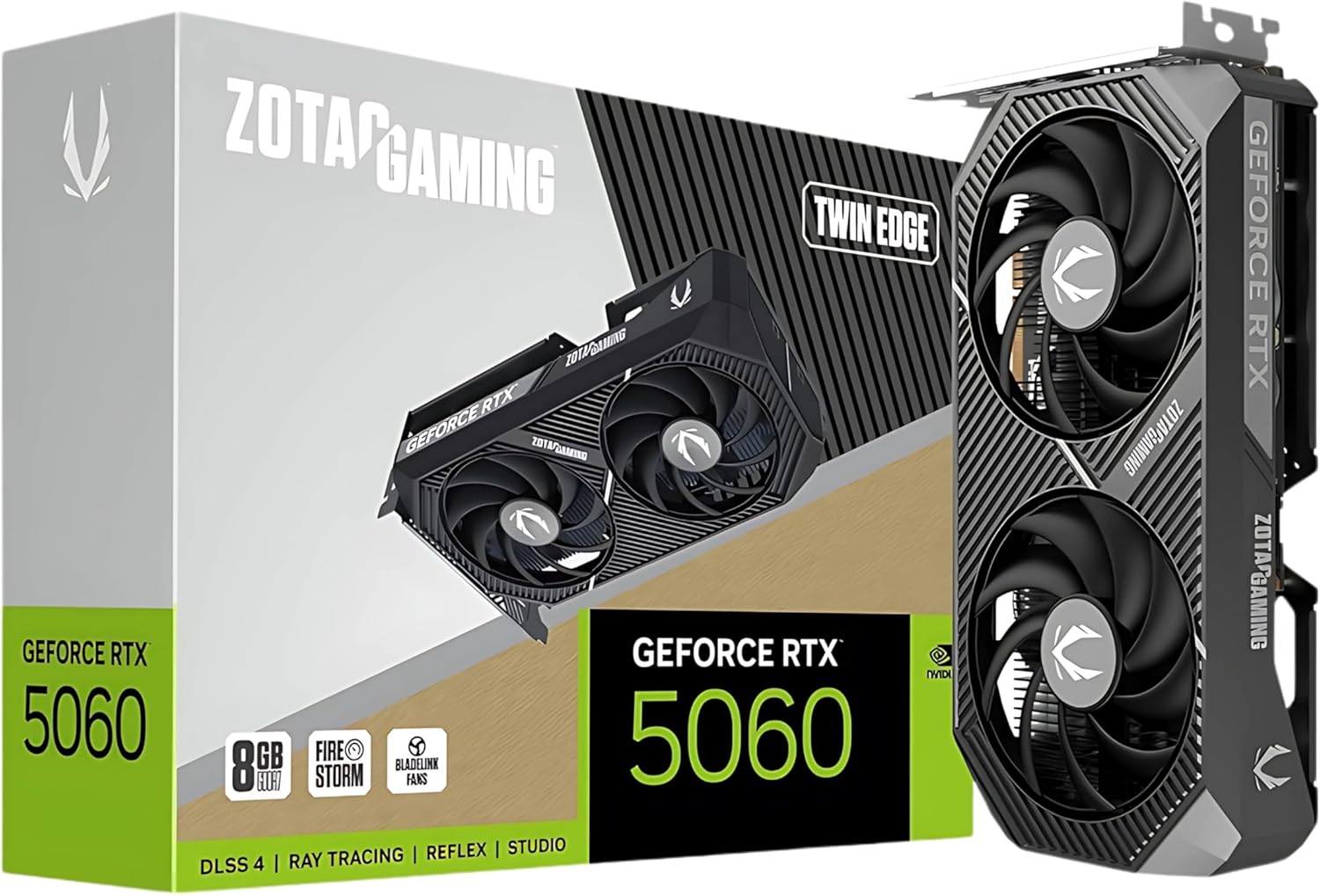 ZOTAC Gaming Geforce RTX 5060 Twin Edge Nvidia 8 Gb Gddr7, W129163501 (Edge Nvidia 8 Gb Gddr7)