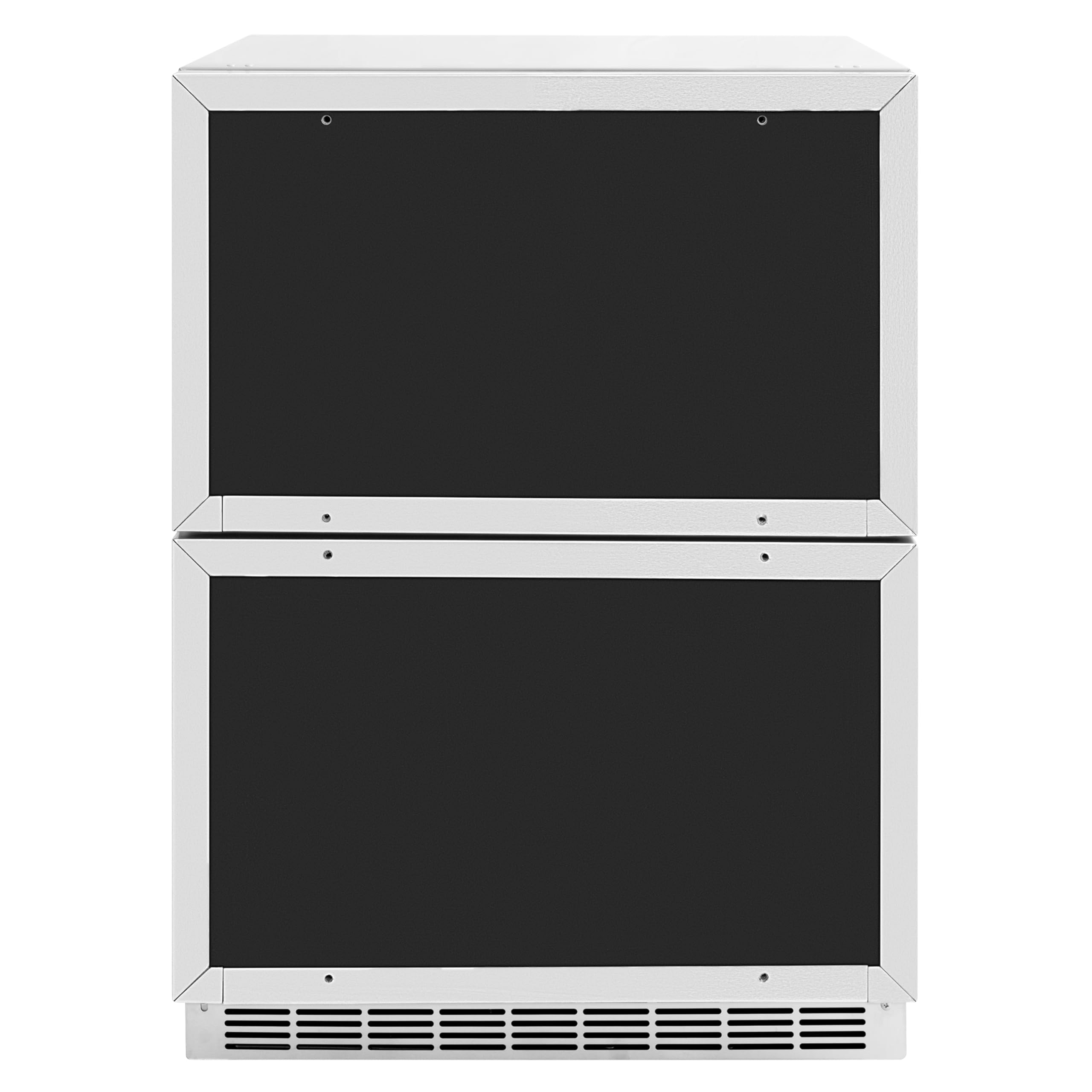 ZLINE Autograph Edition 24 in. Touchstone 168 Can Outdoor-Rated Dual Refrigerator Drawer with Panel-Ready Doors and Matte Black Handles (RDSPOZ-24-MB) on Fridge.com