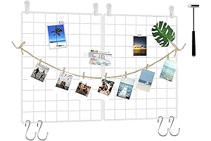 C&A HOME 15.7" x 11.8" Wire Grid Wall Panels for Photo Display...