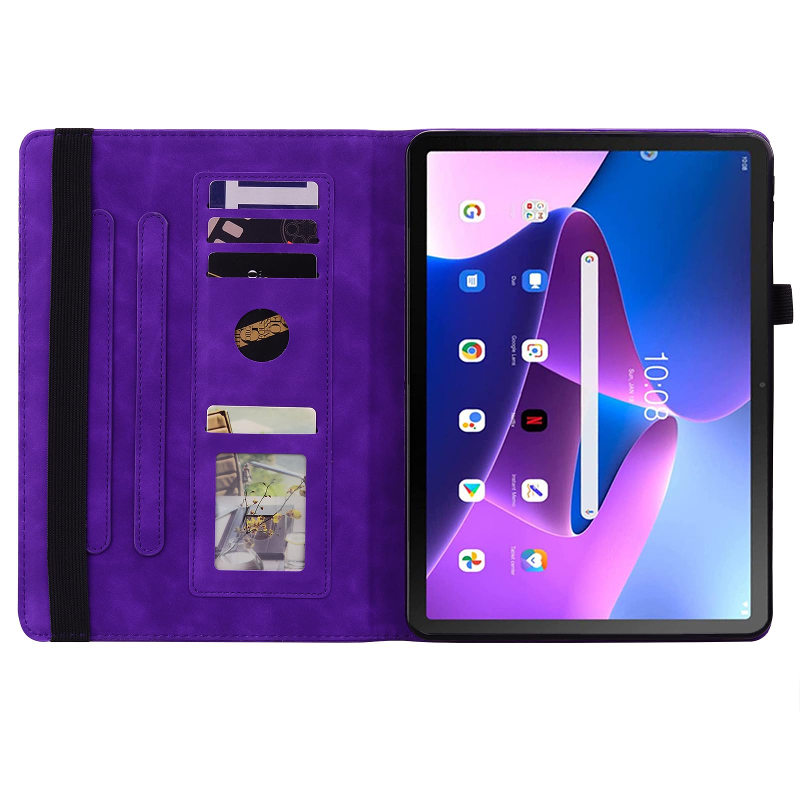 Custodia Foluu Per Huawei MediaPad M5 Lite 10'' (2018) - Leggera Con Supporto Magnetico E Spegnimento Automatico