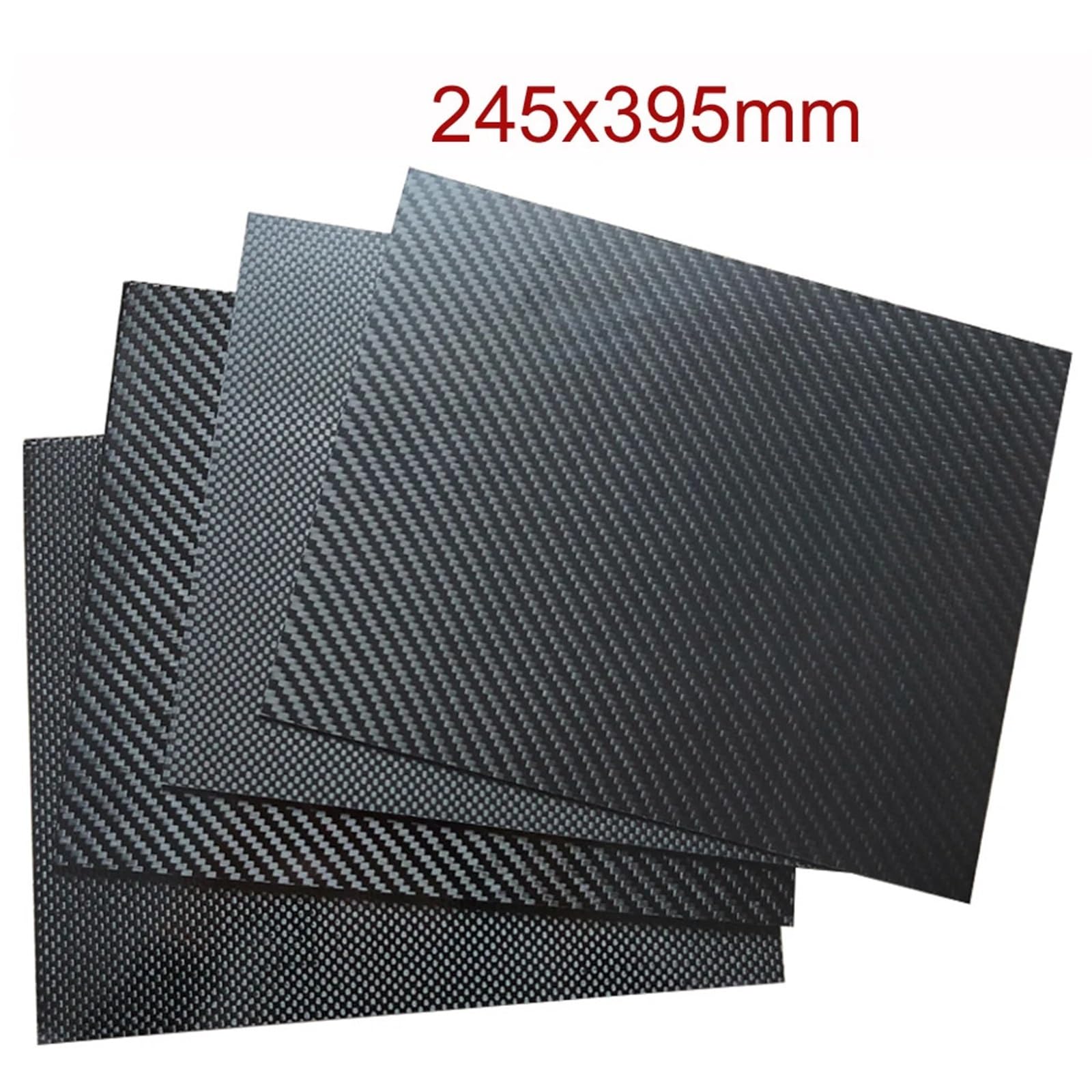 1pcs 245x395mm Full 3K Carbon Fiber Plate Sheet High Strength Carbon Board Panel Thickness 0.5mm 1.0mm 1.5mm 2mm 2.5mm 3mm 4mm 5mm 3k Carbon Fiber(3.0mm Plain Matte)