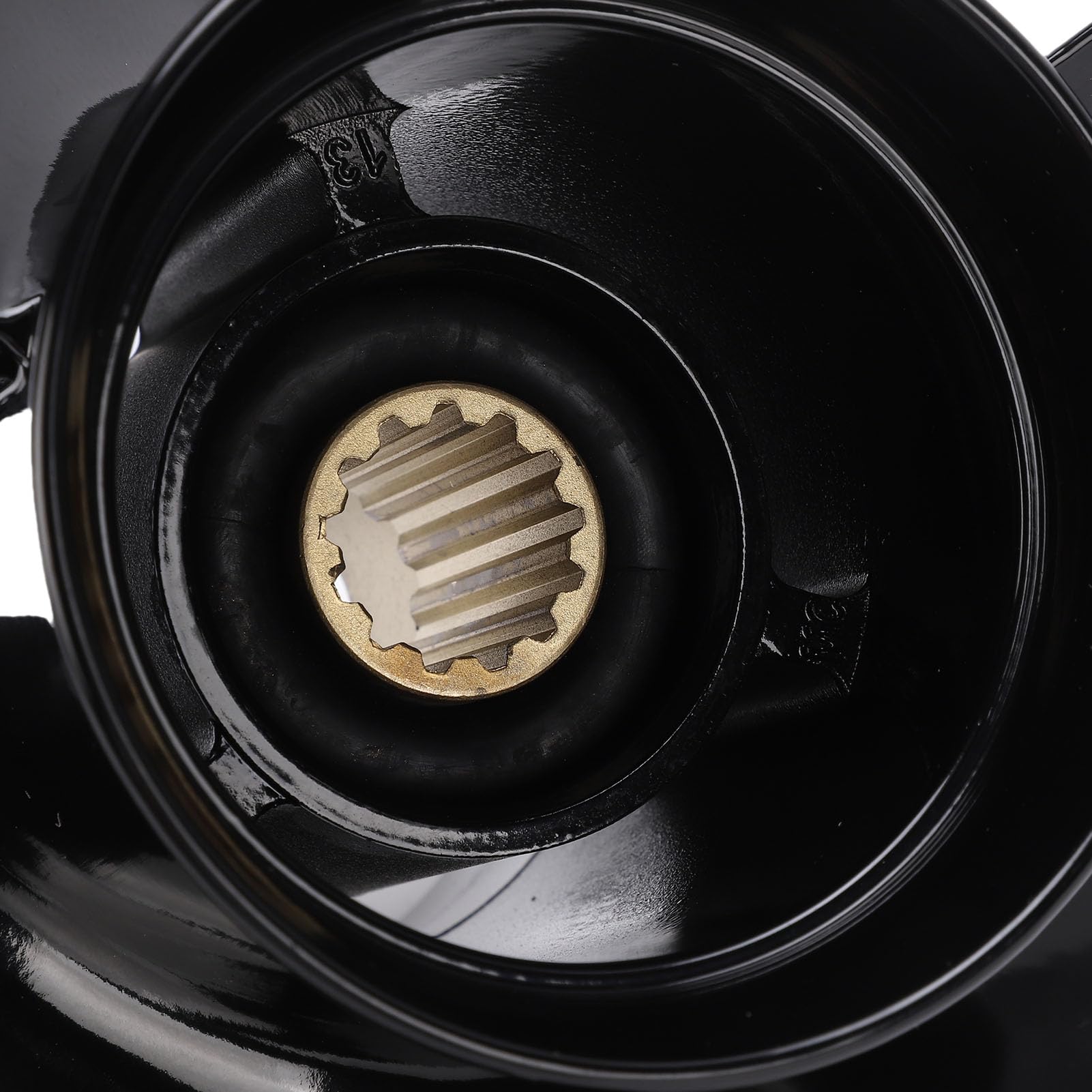 Fabater Fuoribordo in Metallo Passo 10,5x13 Compatibile OEM per Motori 25-60, Nera - Pesca e Sport Acquatici