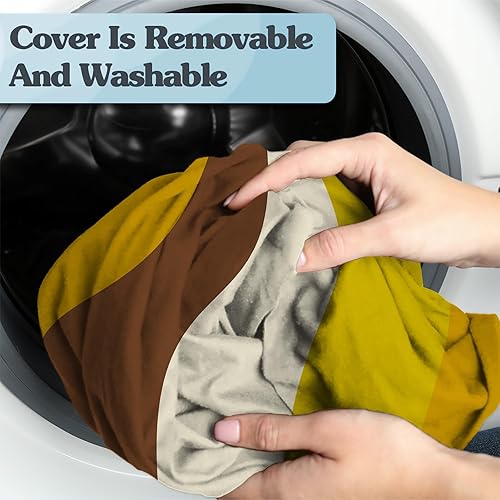 Miniatura 7 de Yogibo Almohada de apoyo en forma de U para lectura y espalda con reposabrazos para adultos, relleno suave de microcuentas, puesta de sol arcoíris