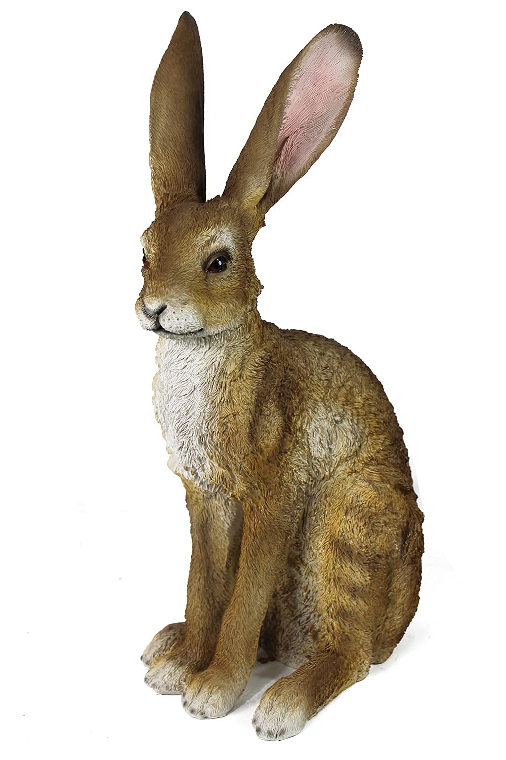 Arnusa Figurka zwierzęcia zając polny naturalnej wielkości 51 cm figurka ogrodowa zając rambler dekoracja ogrodowa