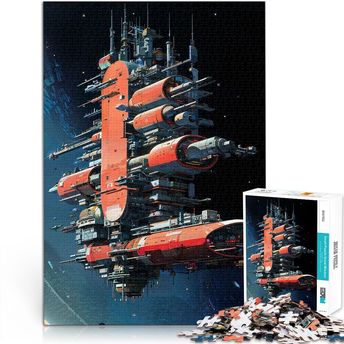 1000 Pieces Jigsaw Puzzles for Adults retrofuturism Staycation: Zeit totschlagen Geburtstagsgeschenk, Geschenke, Wandkunst38x26cm