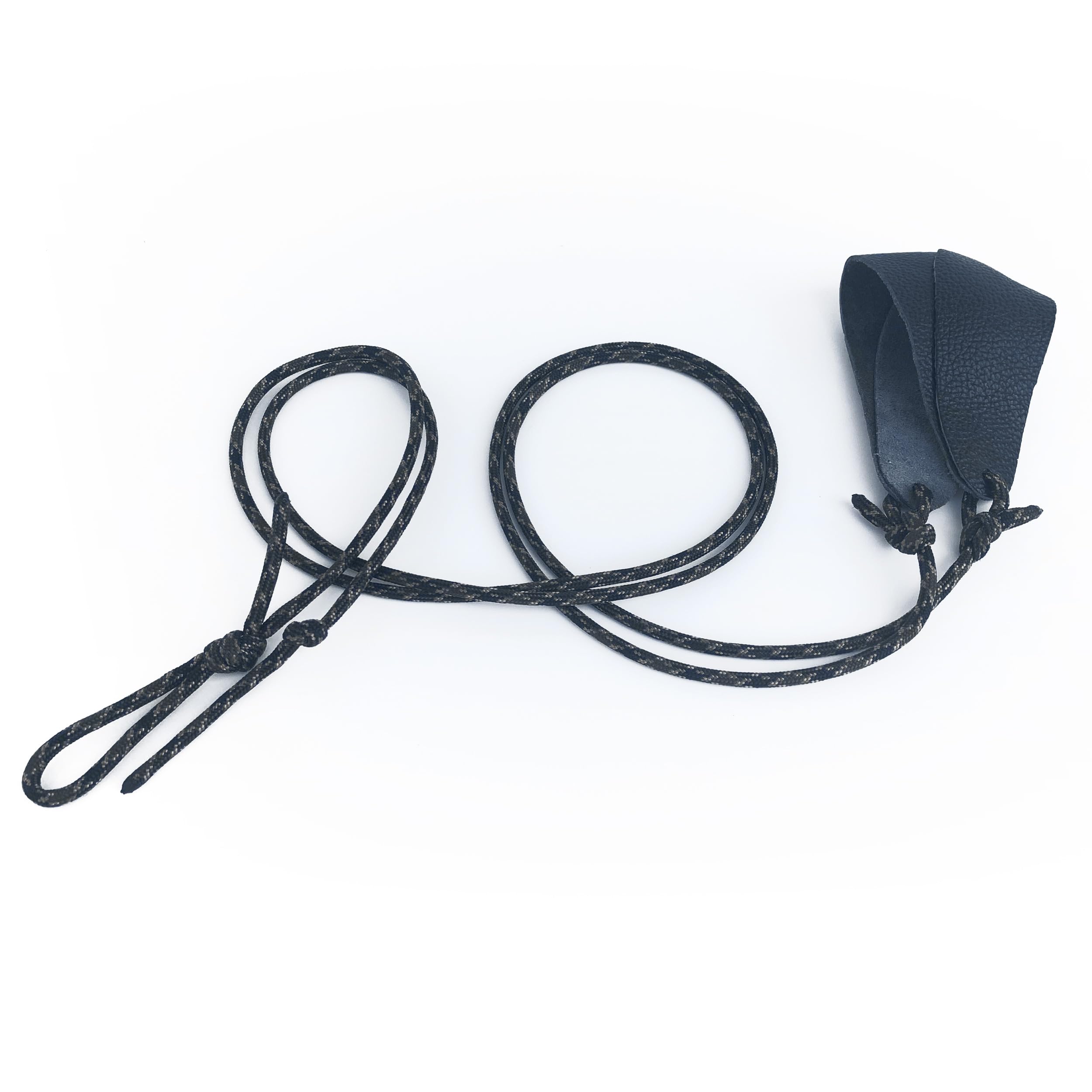 easysac Lance Balls ...Shepherd Sling - Leather Pouch & Parachute Cord