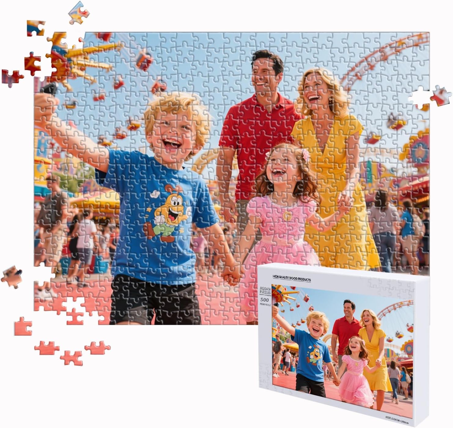 GIVEITALL Custom Puzzle 500 Pieces,Personalized Jigsaw Puzzle from Photos Custom for Father's Day, Valentine's Day, Mother's Day, Independence Day, Thanksgiving, Wedding Present