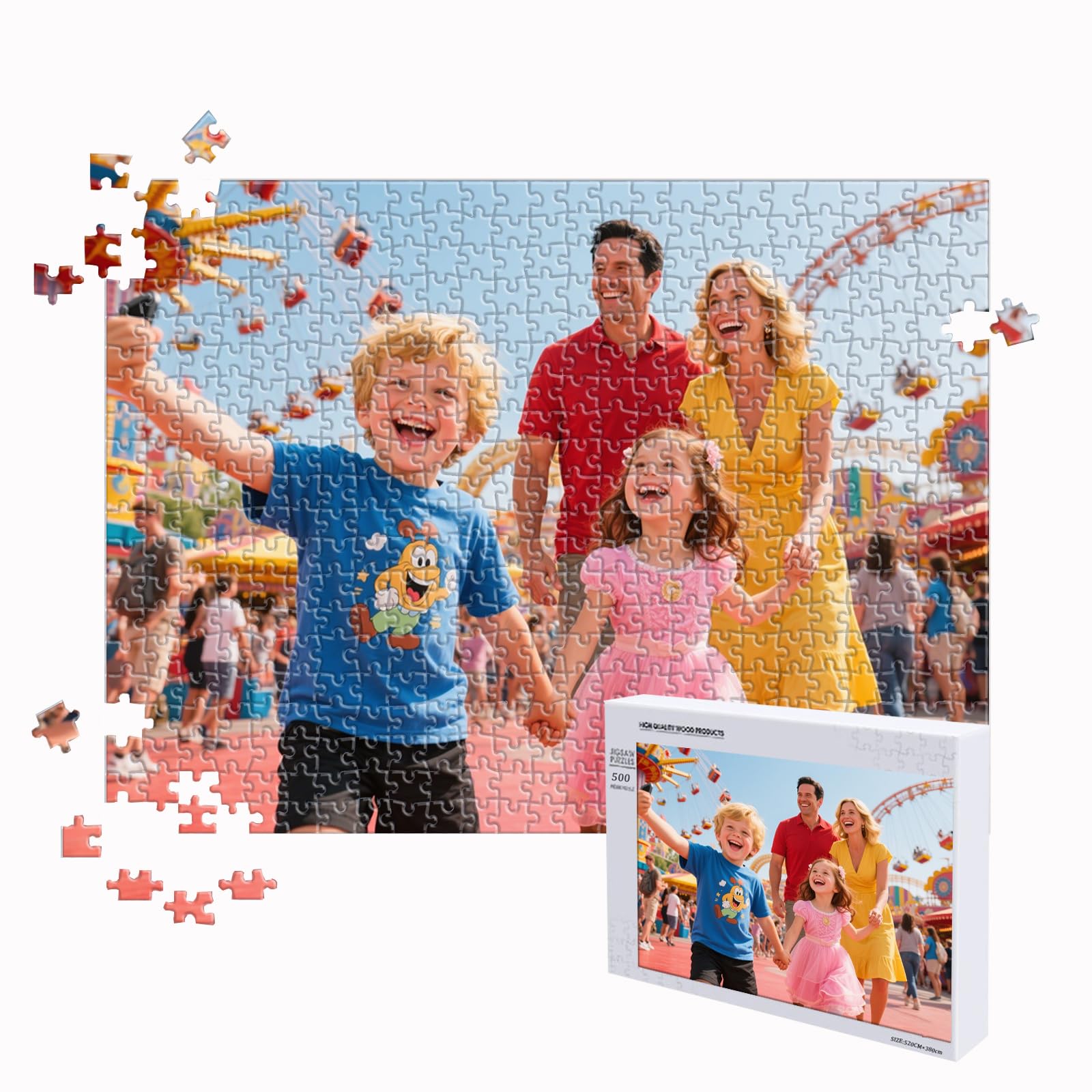 GIVEITALL Custom Puzzle 500 Pieces,Personalized Jigsaw Puzzle from Photos Custom for Father's Day, Valentine's Day, Mother's Day, Independence Day,