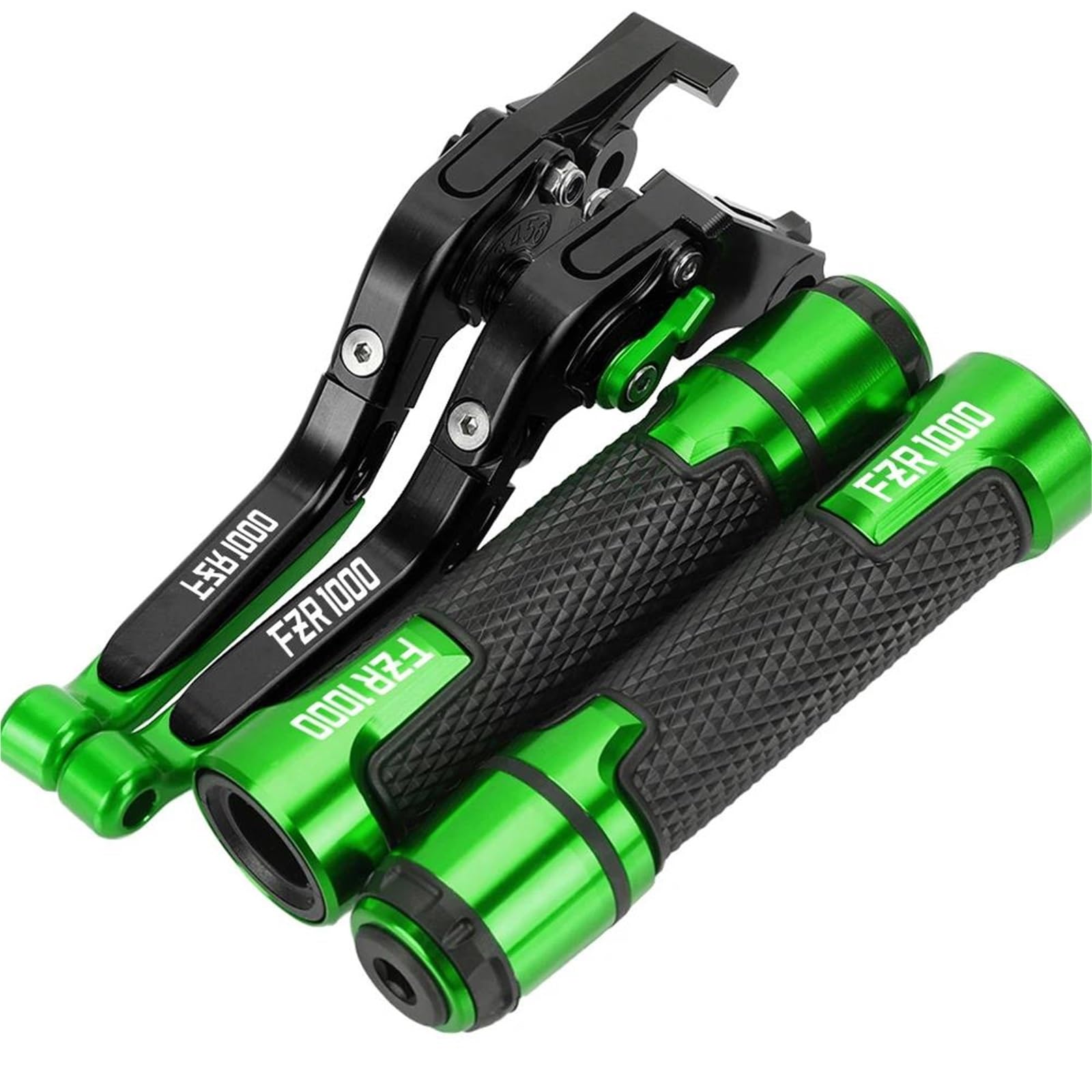 Gquikgw Green Replace Motorcycle Accessories Adjustable Control Handles Pivot Brake Clutch Levers For Y-Amaha For Genesis Fzr1000 Fzr 1000 1987 1988(Green)