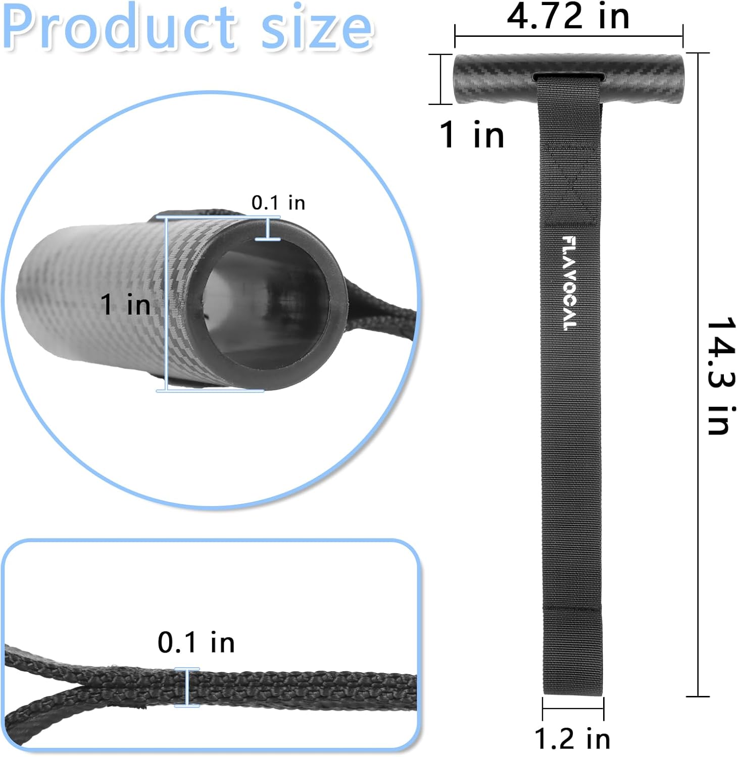 6 Pcs Quick Hood Loop & 2 Pcs Heavy Duty Ratchet Tie Down Straps, Adjustable Pulley Rope Hanger, Reinforced Metal Gear, Black Nylon & Rubber, Compatible with Passenger Car, Truck, Watercraft