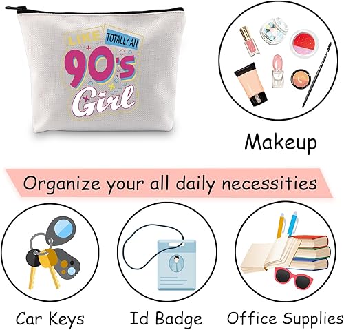 Miniatura 5 de JXGZSO Regalo retro para amantes de los 90, bolsa de cosméticos femenina de los años 80 y 90, regalo de nostalgia para despedida de soltera, Como