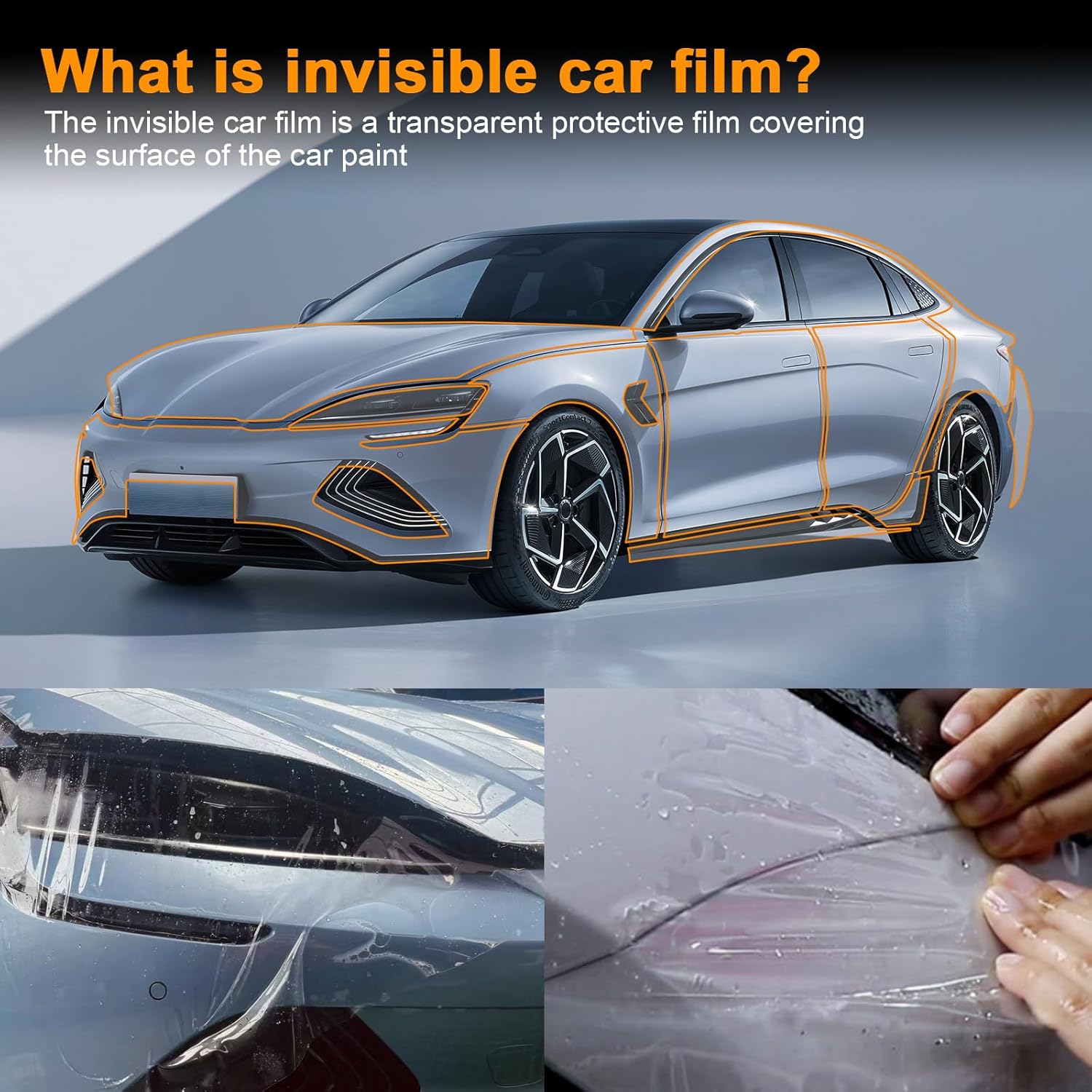 for BYD Seal EV 2021-2024 PPF Precut Gloss Clear Car Paint Protective Film Self Healing TPU HD Film Scratch Protector Exterior Accessories (Doors + Side Skirts 12Pcs)