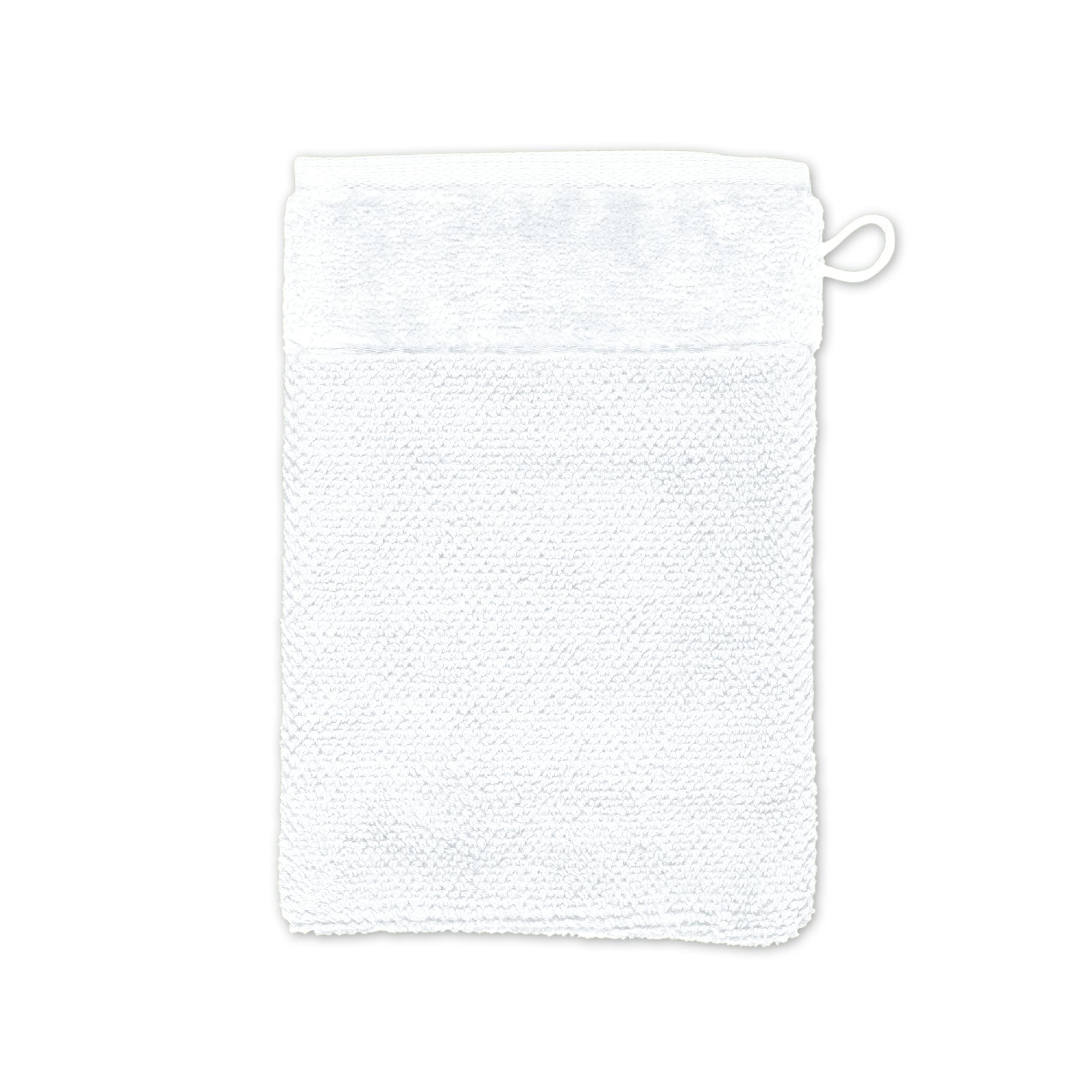 Möve Bamboo Luxe Waschhandschuh 15 x 20 cm aus 60% Baumwolle / 40% Viskose aus Bambus-Zellstoff, Snow