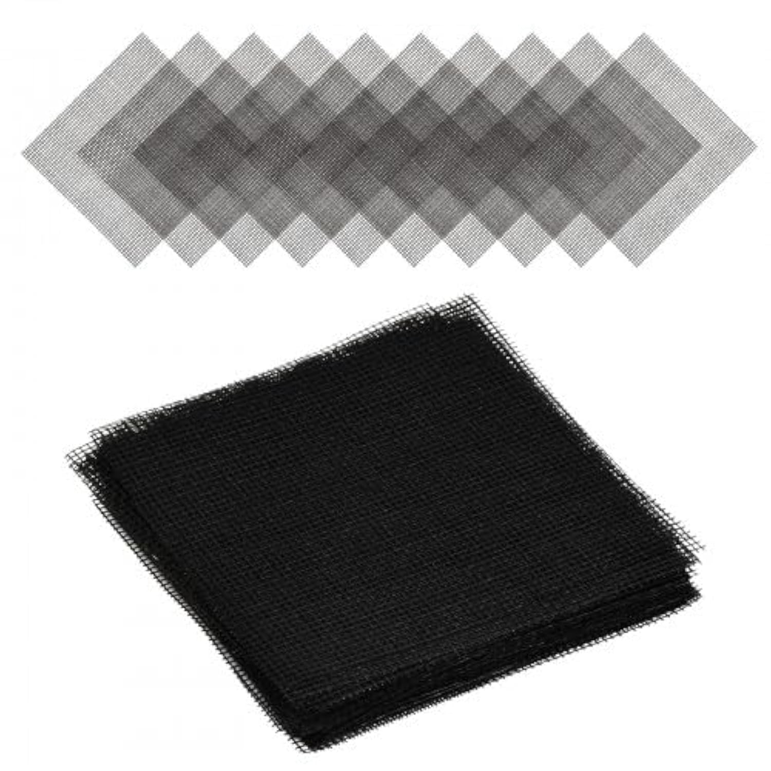 Rapidbok 50pz Maceta Bonsai Malla Plastico,Almohadillas de Malla para Macetas Cuadrada, Alfombrilla Protectora para Macetas, Estera para Macetas Para Orificios De Drenaje La Pérdida De Suelo (10x10cm)