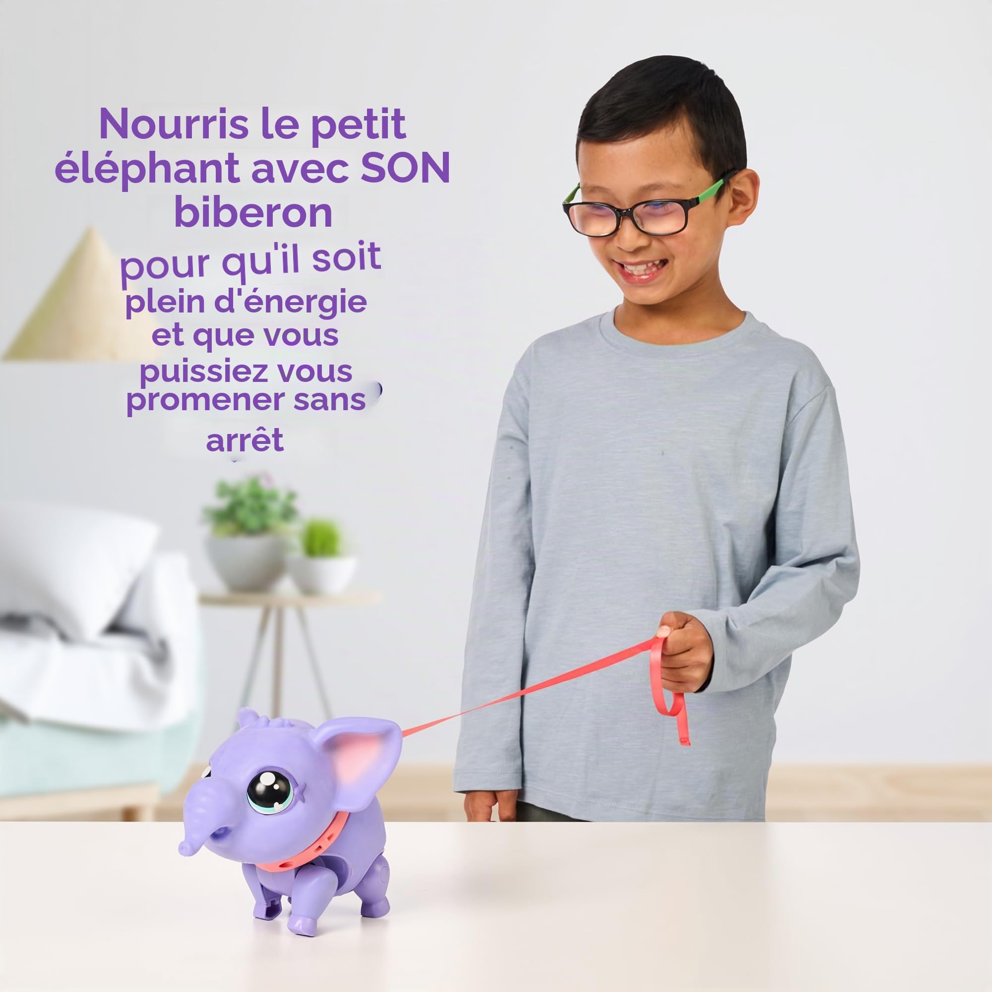 Little Live Pets My Walking Elefant, l'éléphant Animal de Compagnie Jouet, Marche et Danse au Rythme de la Musique, Sons et réactions, poupée en Peluche Interactive, +4 Ans, célèbre (LPK02000)