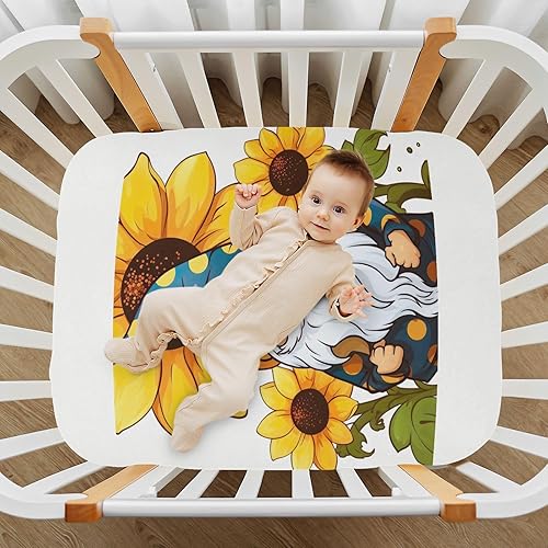 Miniatura 7 de Fitted Crib Sheets Gnome Sunflower Baby Crib Sheets for Boy & Girl Toddler Mattress Sheets 21216285