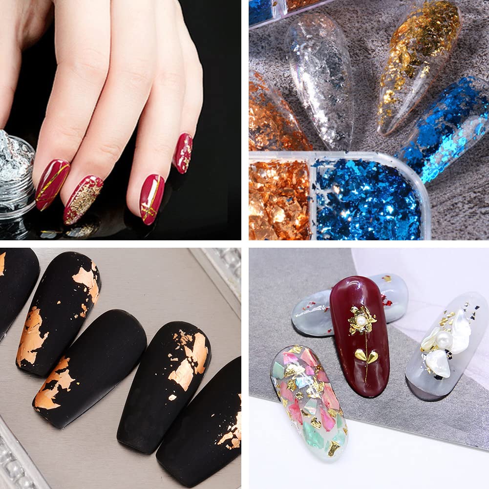 Glitzer-Flocken Set In Gold & Farben - Perfekt Für Nageldesign, Harzschmuck Und DIY-Deko