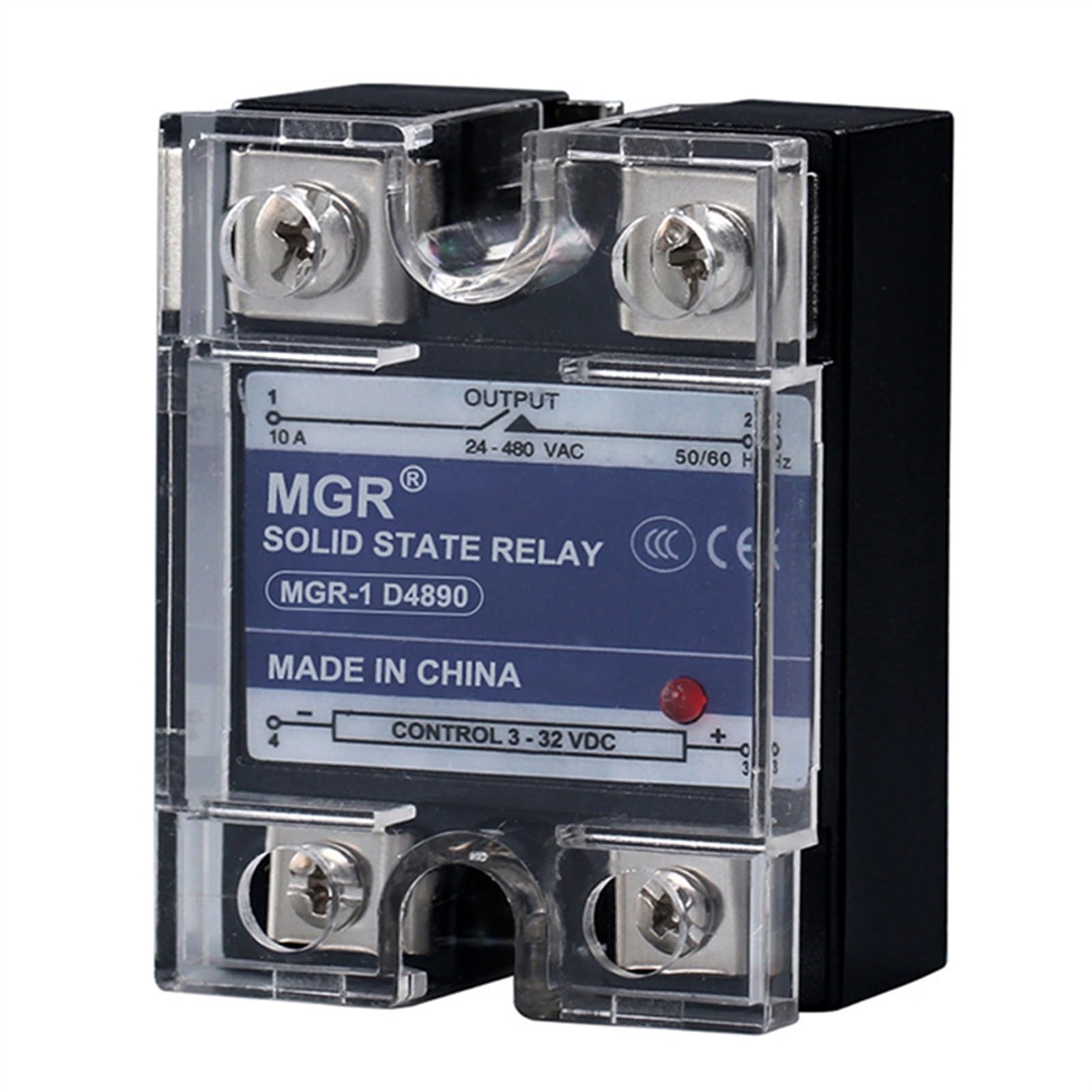 10A 20A 25A 40A 50A 60A 75A 80A 90A 100A 120A 150A Control CC monofásico AC disipador de calor relé T cubierta de plástico relé de estado sólido(Color:150A (DC-AC))