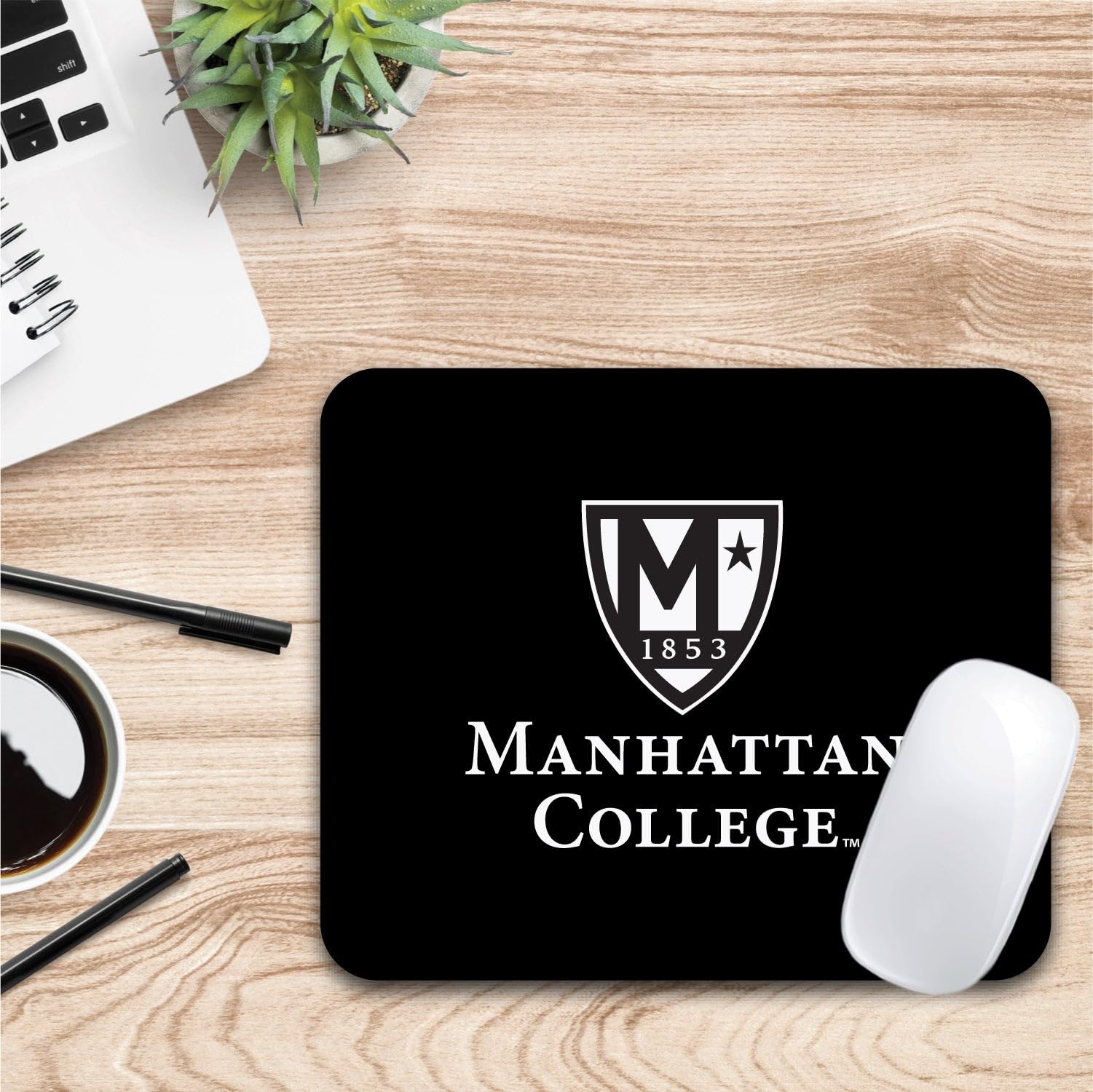 Mouse Pad, Fabric, Manhattan College Standard/Classic Black