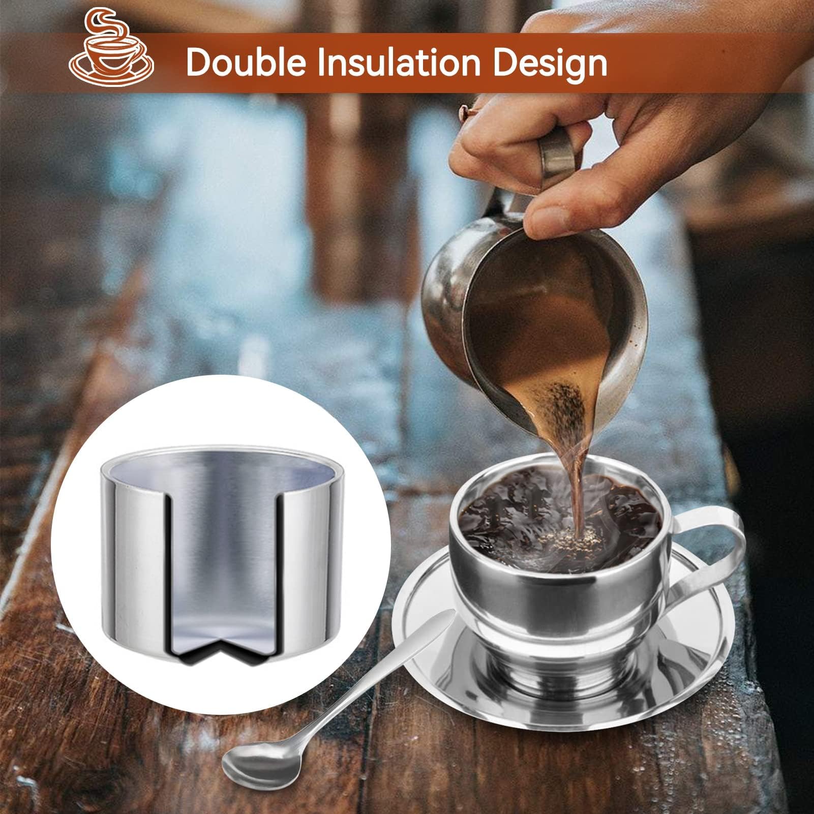 best insulated coffee cups with lids CHILLOUT LIFE Stainless Steel Insulated Coffee Mugs Set of 2 (14oz)