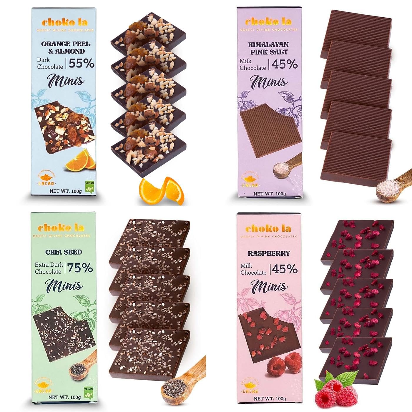 Chokola Assorted Chocolate Minis – 400g | Premium Dark Chocolate