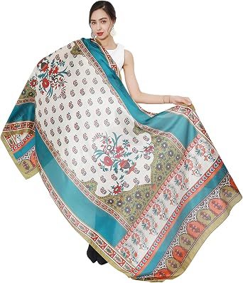 DANA XU Womens 100% Mulberry Satin Silk Pashmina Shawl Wraps Extra Large Floral Scarf for Evening Dresses, Soft Oversized