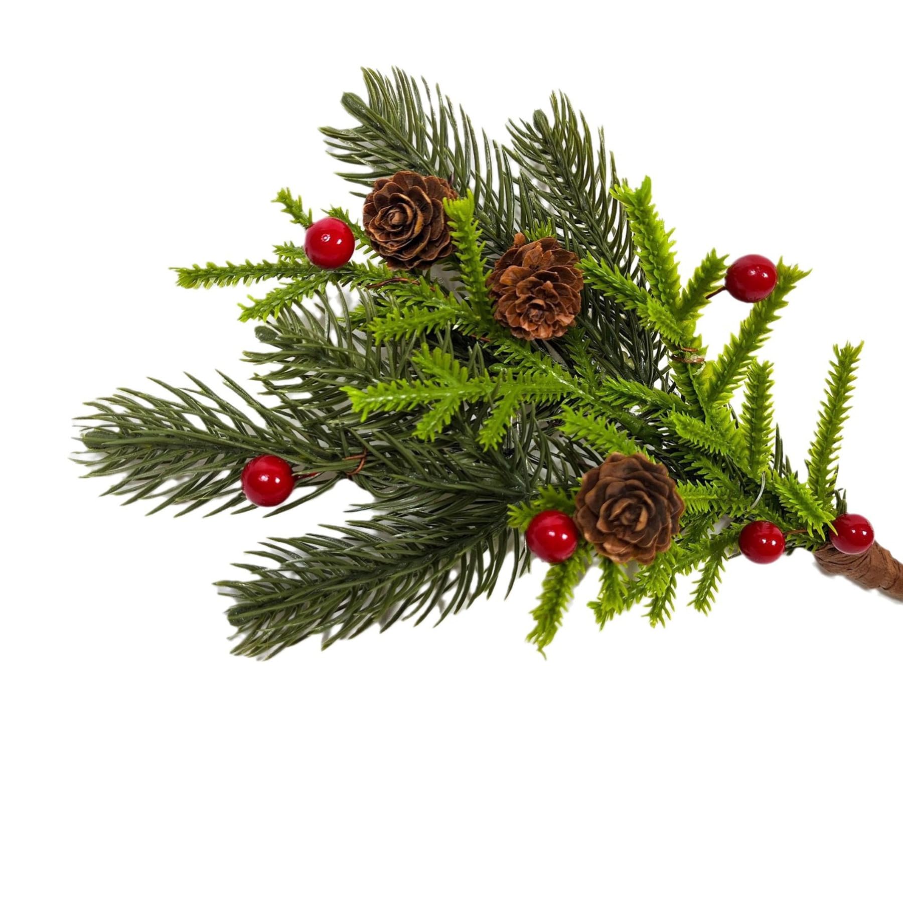 Ramos Invierno Rústicos Ramo De Pino Natural Con Bayas Y Piñas - Pack 6  Unidades 6 Unidades Pino, image size:1800x1800