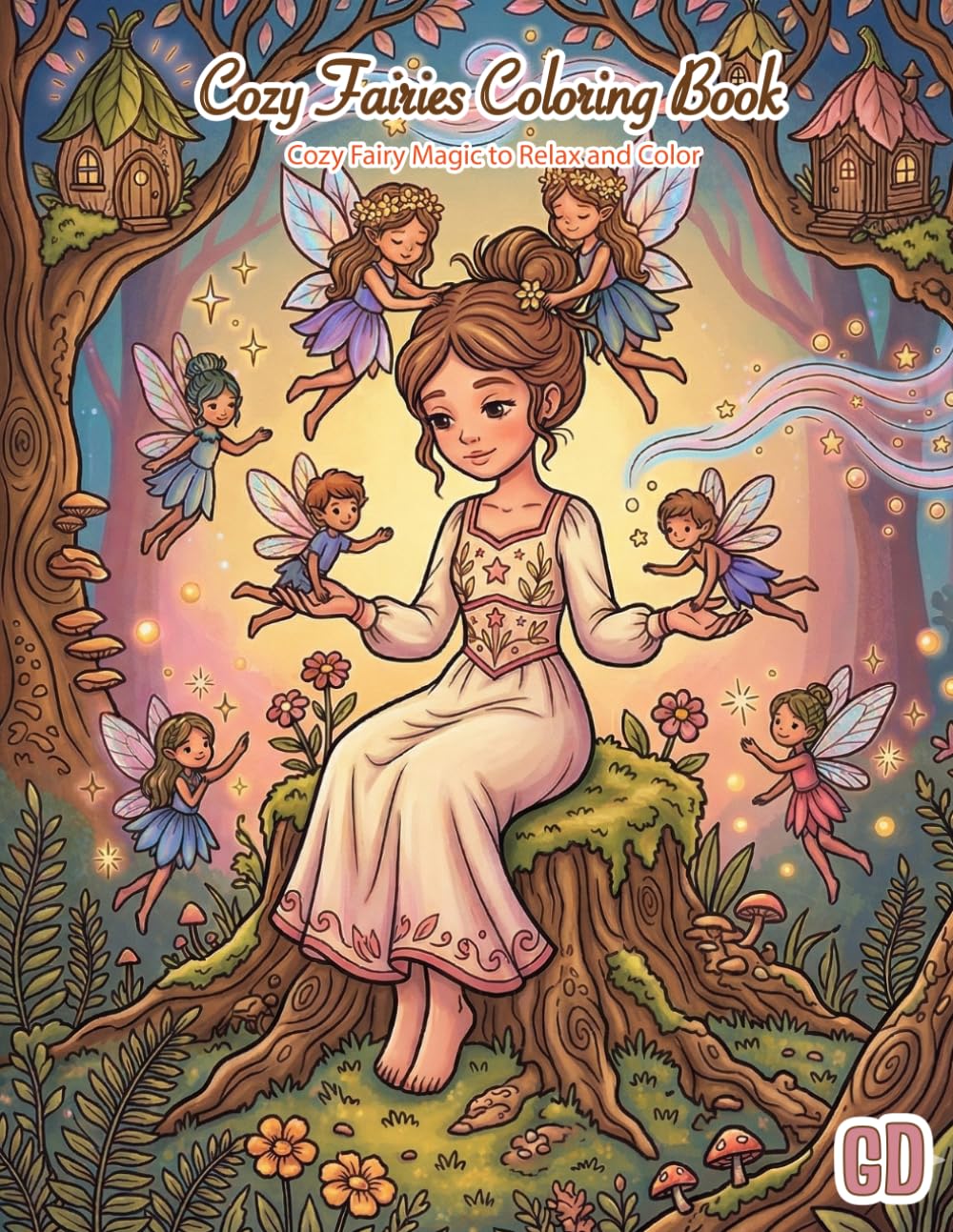 COZY FAIRIES COLORING BOOK: Gentle Fairy Friends, Magical Nature & Cozy Dreamy Moments (The Cozy Coloring Book Series)