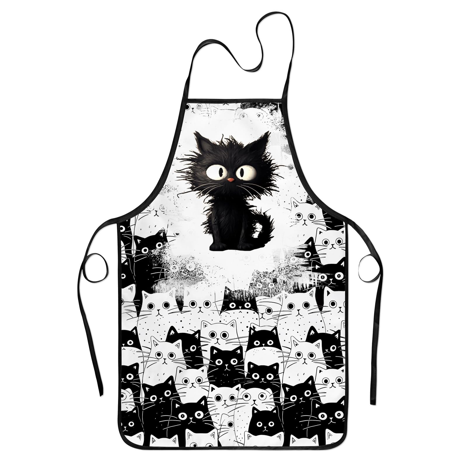 zukmvuh Funny Cat Aprons for Women, Cooking Aprons for Women Funny Cat, Gifts for Cat Lovers Womens Kitchen Cooking Grilling Baking Bbq Apron