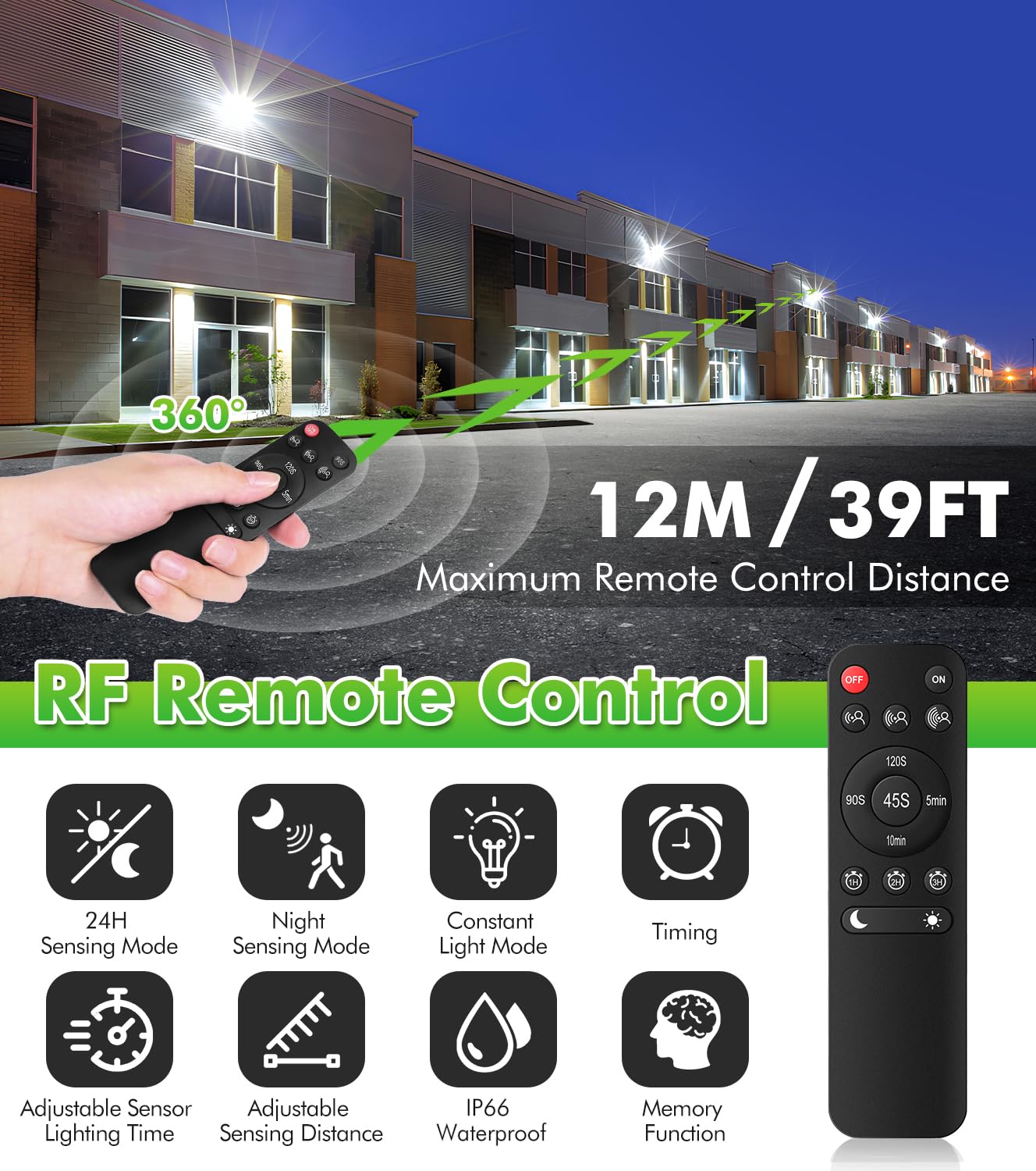 CLY Projecteur Led Exterieur Detecteur De Mouvement 35W 3290LM 4 Modes | Eclairage Exterieur Avec Detecteur Télécommande Spot Led Extérieur Avec Détecteur Blanc Froid Étanche IP66 Pour Garage