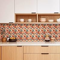 Vista 45 de Calcomanías de vinilo para azulejos de estilo bohemio para despegar y pegar, calcomanías autoadhesivas para azulejos de pared, calcomanías Acero