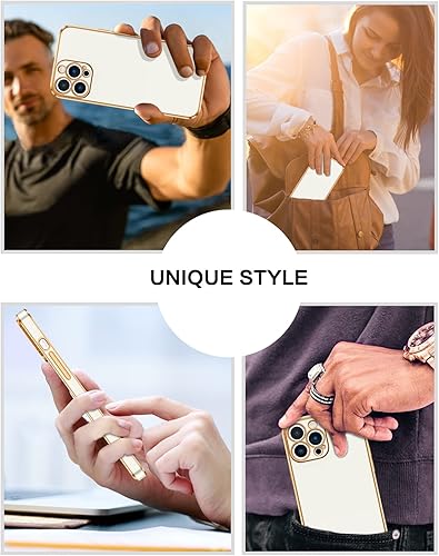 Miniatura 5 de BENTOBEN Funda para iPhone 13 Pro Max con correa de pulsera, delgada, de lujo, galvanizada, para mujeres, hombres y niñas, funda protectora suave