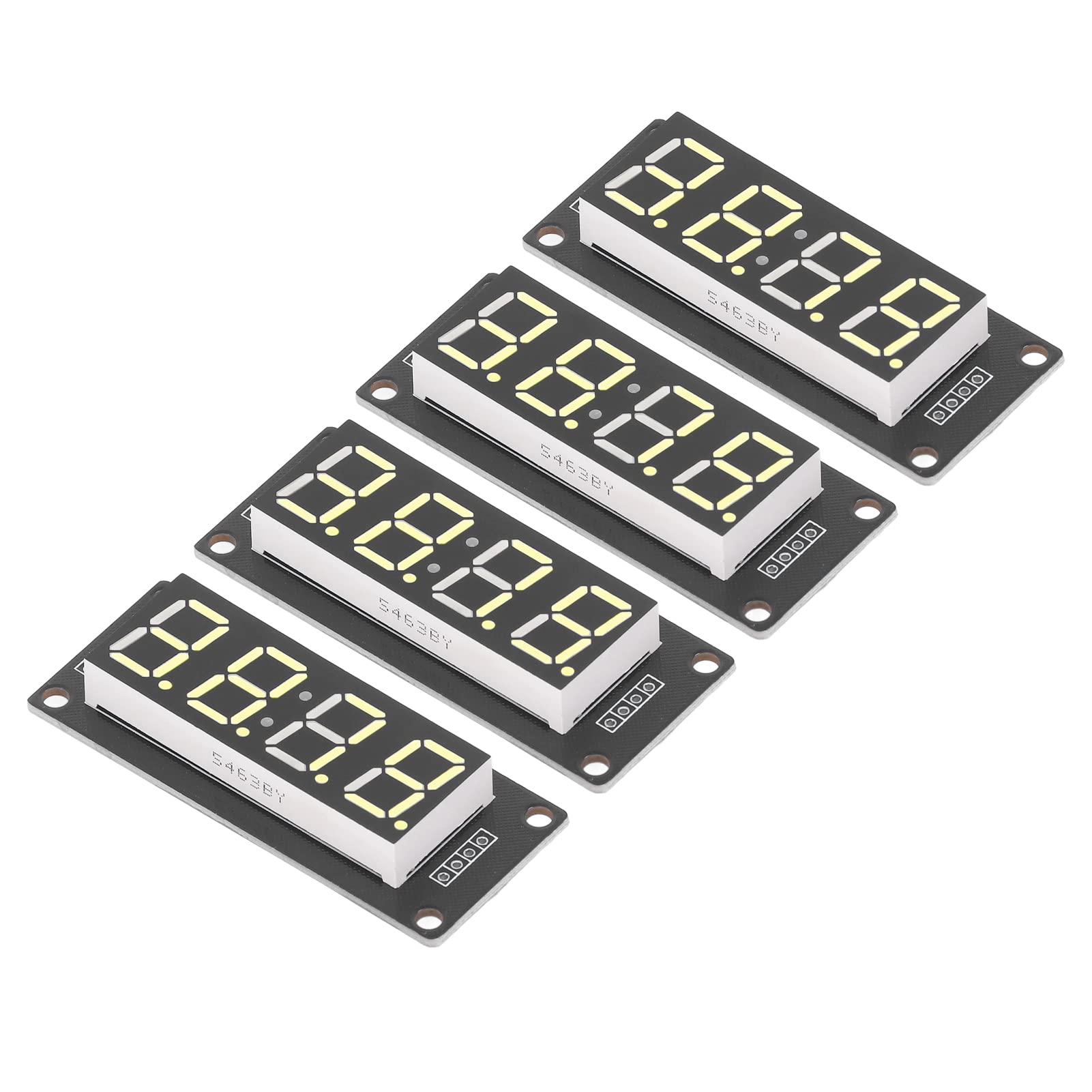 4 Set 4 Digit Digital Tube Tm1637 for Led Clock Version Pipe Display Board Tm1637 Led Segment Displays (Yellow MRA041E)