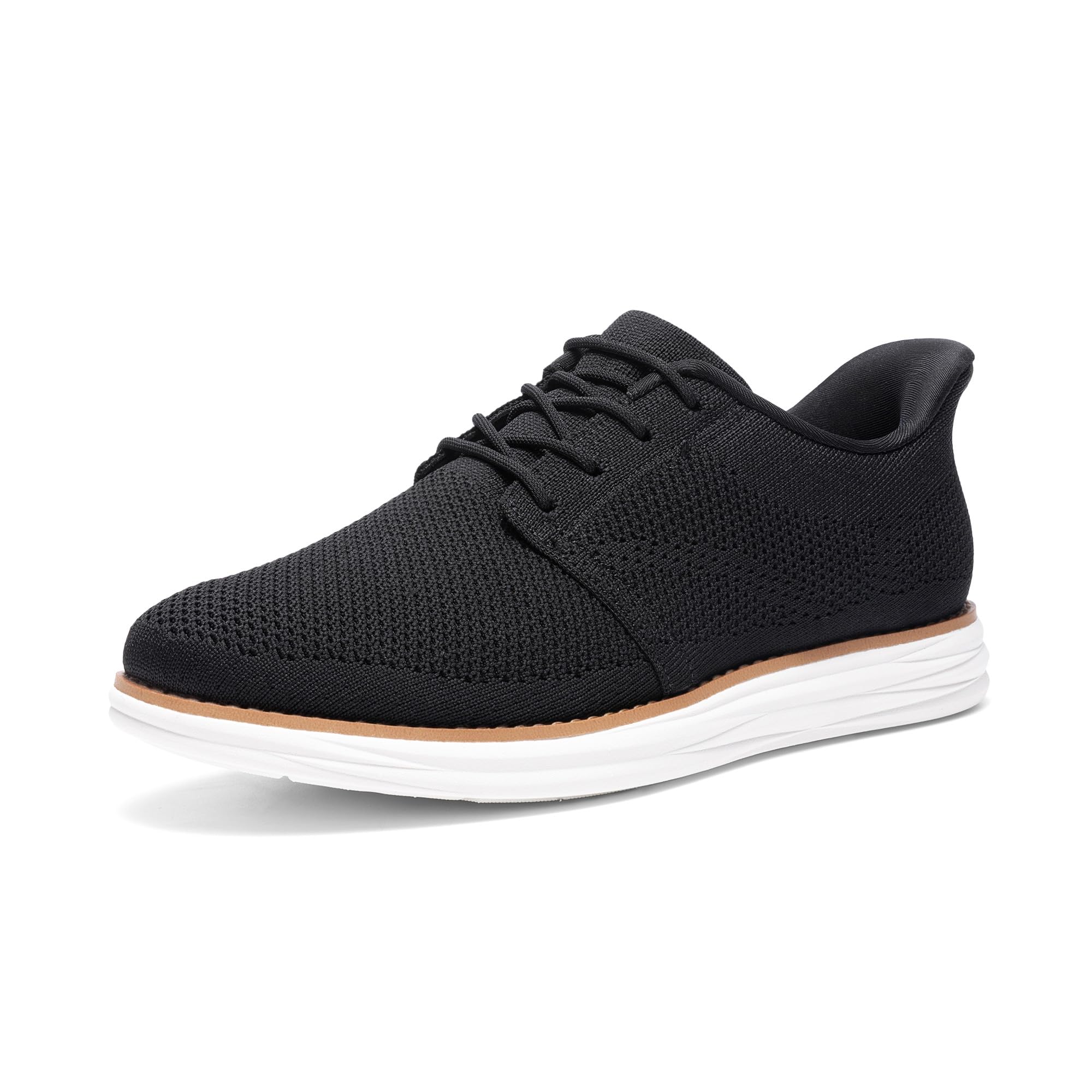 Bruno Marc Men's Hands Free Slip On Casual Dress Shoes Mesh Sneakers Lace-Up Breathable Lightweight Comfortable Walking Shoes,Size 12,Black,BMUMOX2419