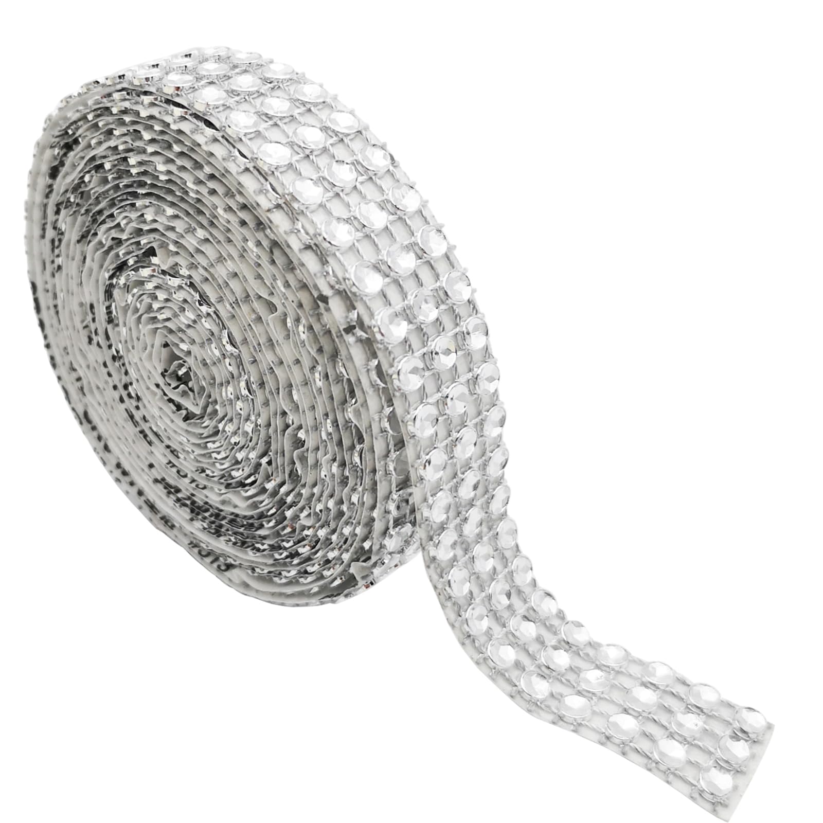 Nastro Strass Argento 10 Iarde (9.14m) - 2mm Per Decorazioni Abiti, Matrimoni, Fai Da Te - Foto 2