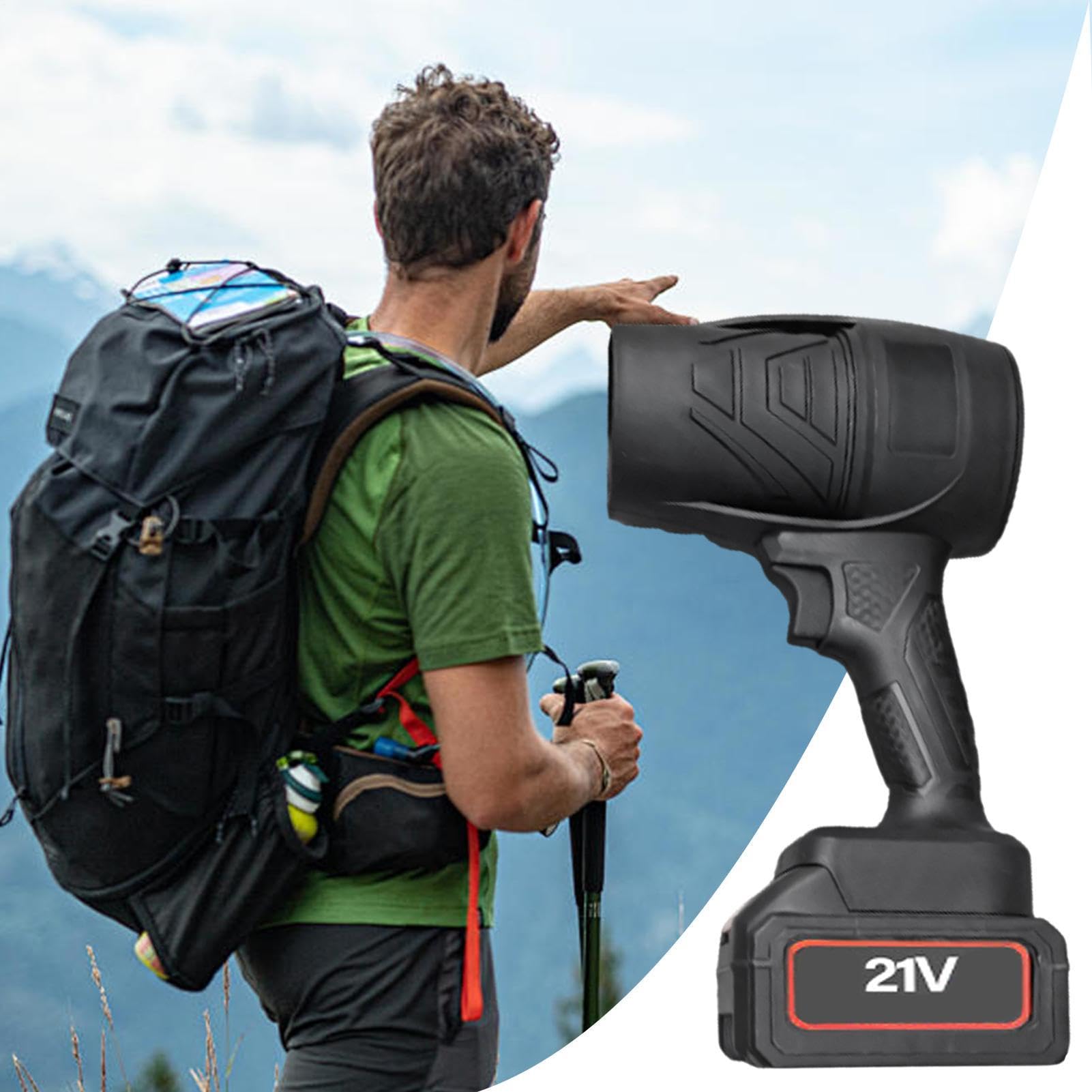 Soplador Turbo Ventilador Eléctrico Portátil Turbo Ajustable | Soplador De Hojas A Batería Para Patio Nieve Coche Jardín Paisajismo Industrial Exterior Otoño Garaje Tienda