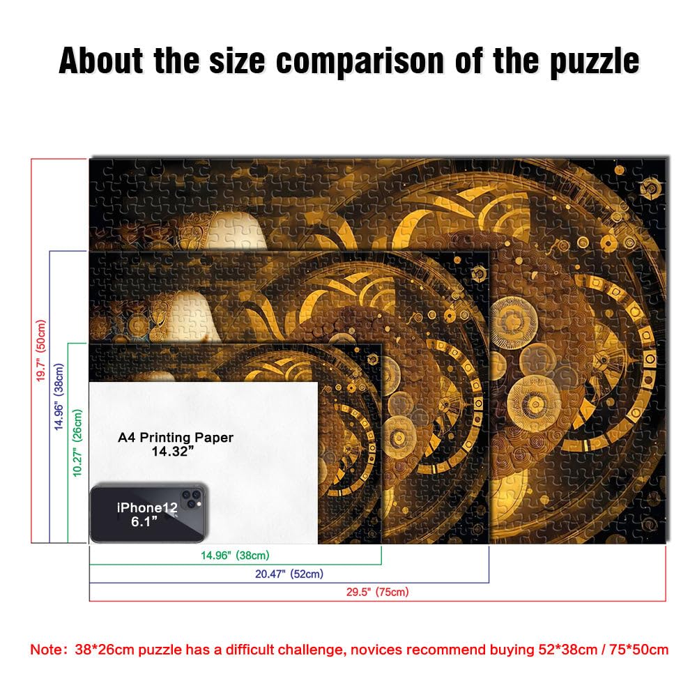 Puzzle de 2000 Piezas para Adultos La Divina Princesa Klimt Matar el Tiempo en Vacaciones en casa Lista de Deseos con Papá Noel 70x100cm