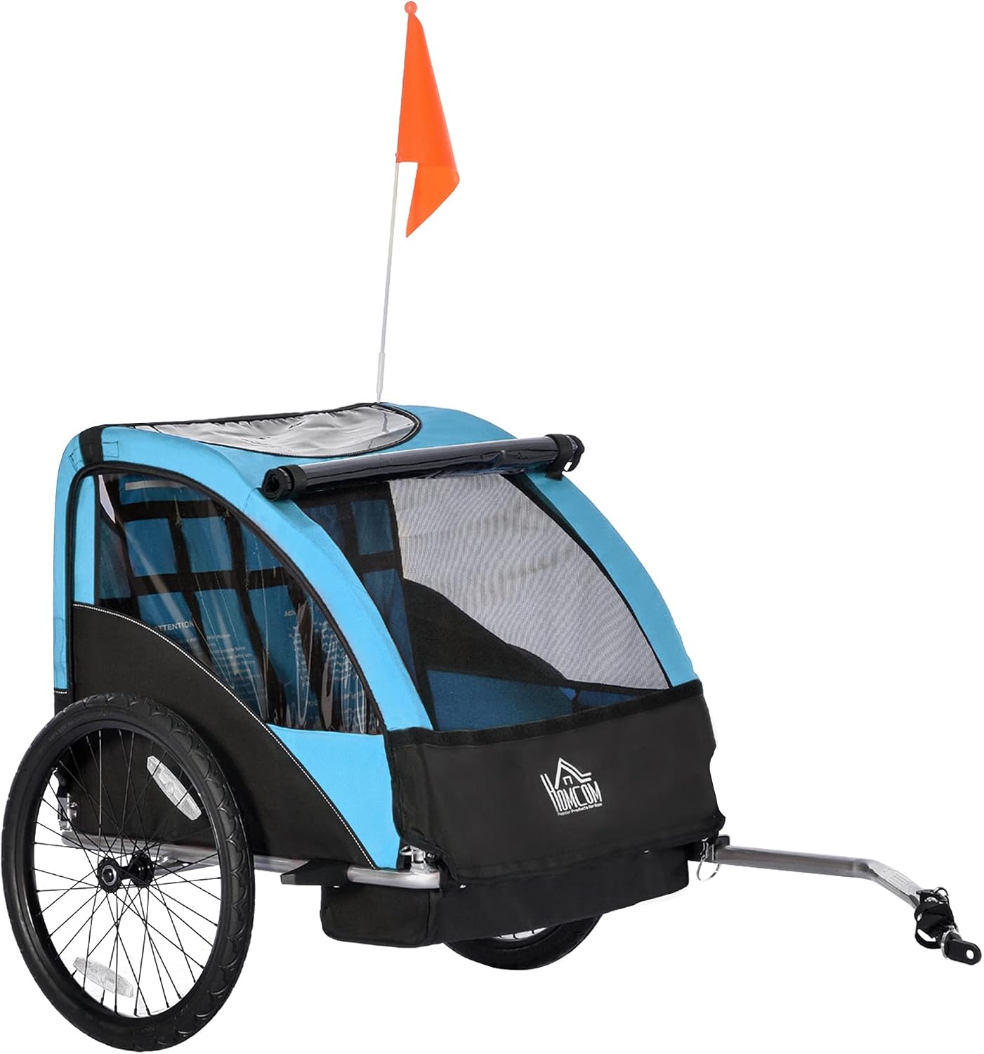 Buy HOMCOM Child Bike Trailer Foldable 