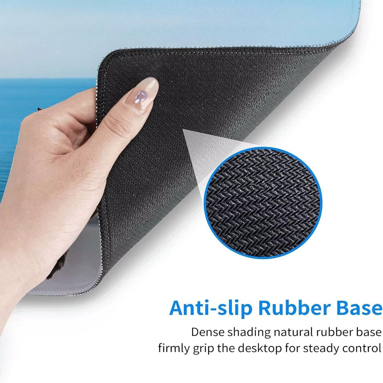 Tappetino Mouse Gaming, 1200x600mm Tappetino Mouse XXL spiaggia 0c0-248 | Mouse Pad Grande, Ottimizzato per i Sensori da Gioco, Migliora Precisione e Velocità, per Mac e PC, gatto
