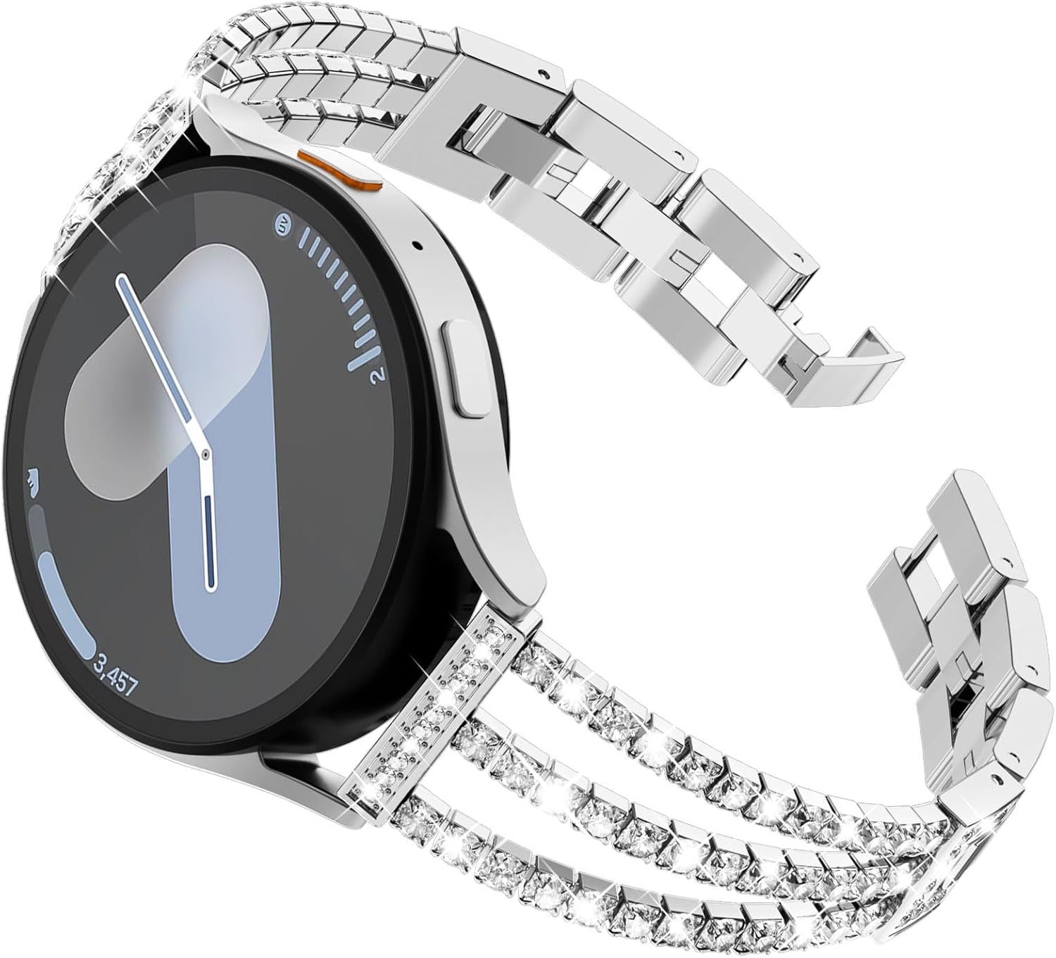 FULLIFE Compatible with Samsung Galaxy Watch 7 6 5 4 FE Band 40mm 44mm for Women, Jewelry Metal Wristband Strap for Galaxy Watch 6 Classic 4 Classic 5 Pro 43mm 47mm 42mm 46mm 45mm 20mm