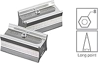 Vista 2 de Kum 104.06.01 Sacapuntas de lápiz de punta larga de hoja de acero de 1 agujero de aleación de magnesio