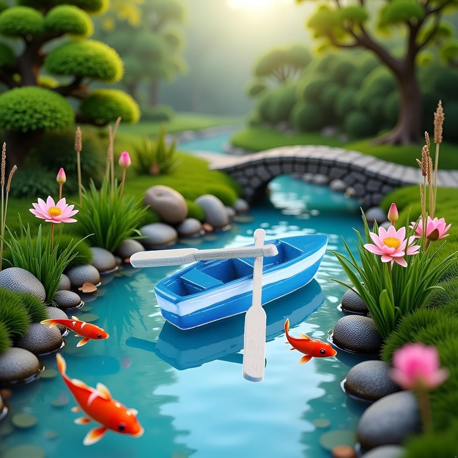 Mini Tiny Wooden Boat - Image 3