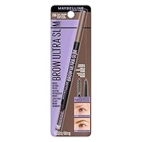 Vista 1 de Maybelline Express Brow - Lápiz de cejas ultra delgado con punta de precisión y carrete para cejas definidas, marrón suave, 1 unidad