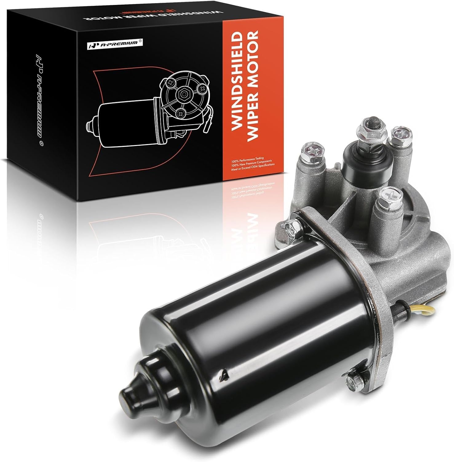 A-Premium Front Windshield Wiper Motor Compatible with Dodge Ram 1500 2500 3500, Dakota, Lancer, Shadow, Spirit, Dynasty, Monaco & Chrysler Dynasty, Lebaron & Eagle Premier & Plymouth Acclaim, 4-Pin