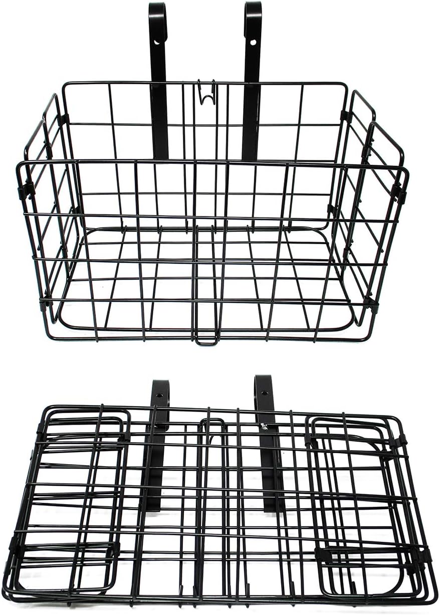 Trademark Innovations Folding Bike Basket Rack for Rear or Front of