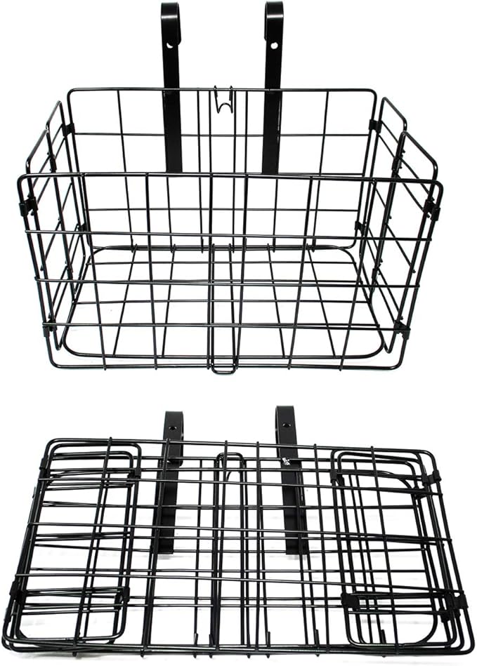 Folding Bike Basket Rack for Rear or Front of Bicycle by