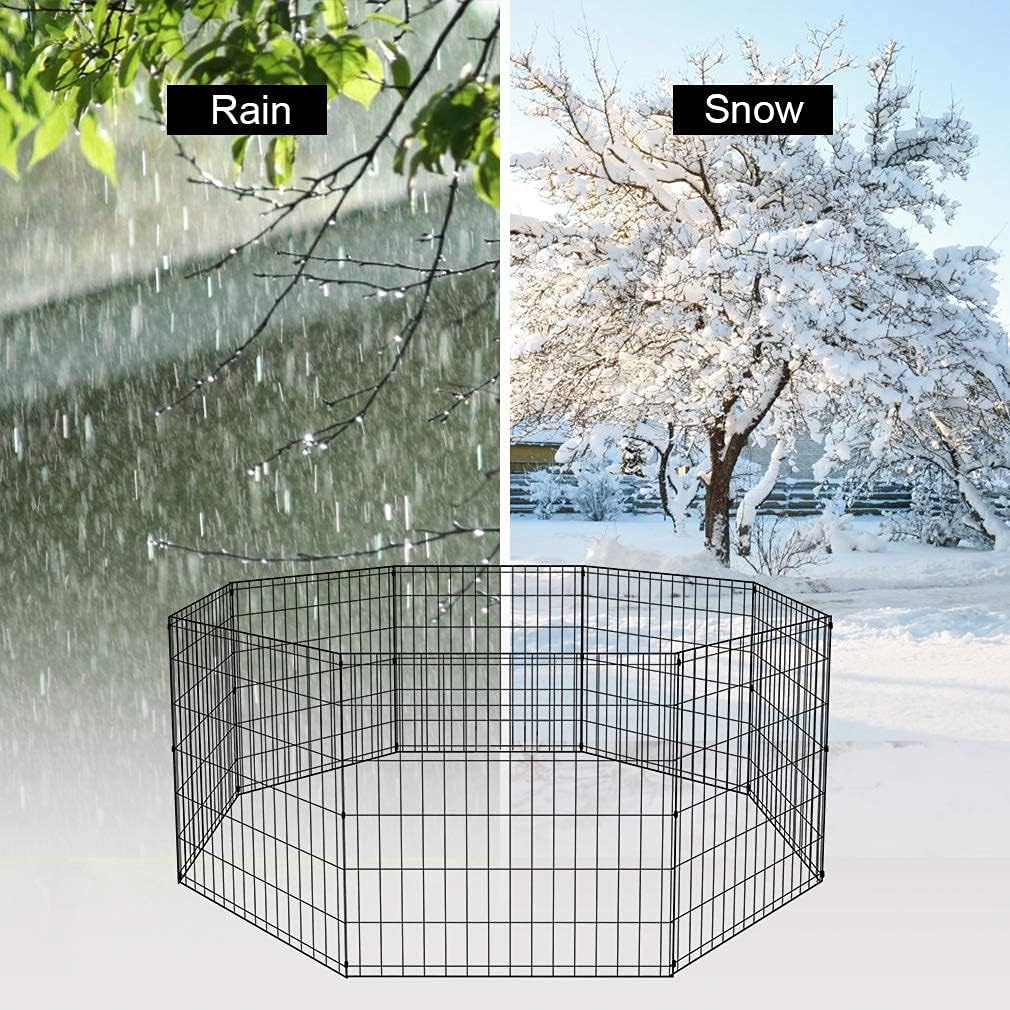 Dog Playpen for Outdoor and Indoor, Pet Playpen for Indoor and Outdoor Dog Fence Dog Pin, Portable Dog Playpen Foldable X Pens Space Saving for RV Camping Temporary Fence, Outside Pet Exercise Pen