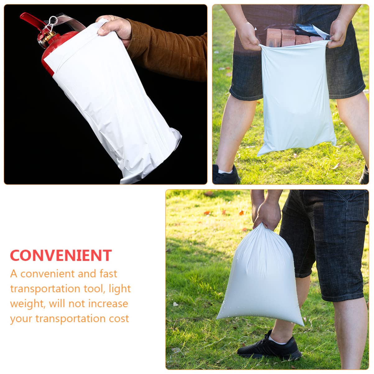 Veemoon 100pièces Enveloppes Expédition Plastique Épais Sacs De Messagerie Auto-scellants Blancs